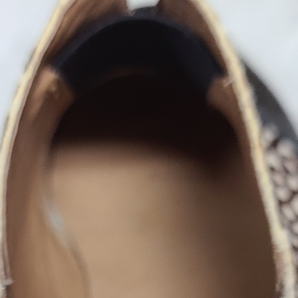 Leather Shoes With Black Fur Toe With Brown Fur Size 7.5 by All B… - Picture 6 of 11